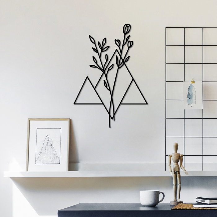 Wallity Accesorio Decorativo de Pared Metal Negro M 50x35cm - Elegancia y Sofisticación para tu Hogar